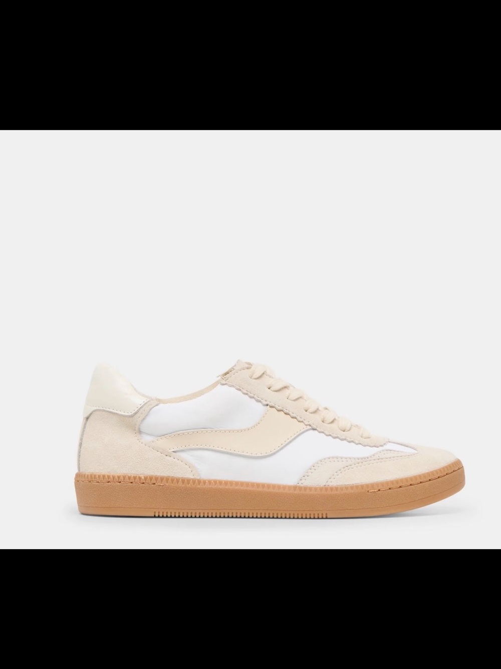 Dolce Vita Low-Top Sneaker in Cream and Gum